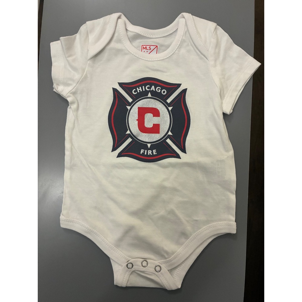 Chicago Fire MLS Infant Bodysuit White 3 Months Soccer Fan Gear One Piece